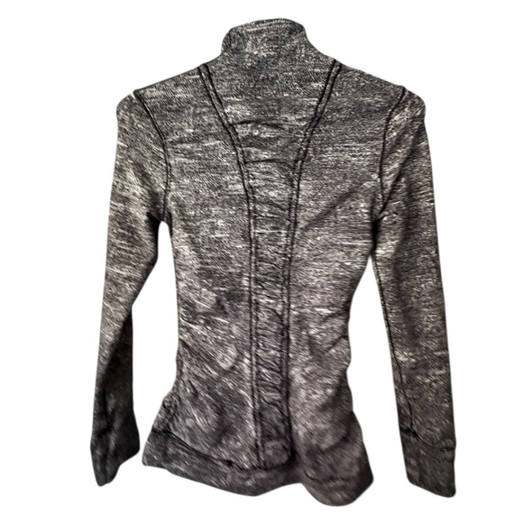 Lululemon Cypress Kiss 1/2 Zip- Rush Jacquard Black White Size 4 💪🏻🖤✨ - Picture 7 of 8